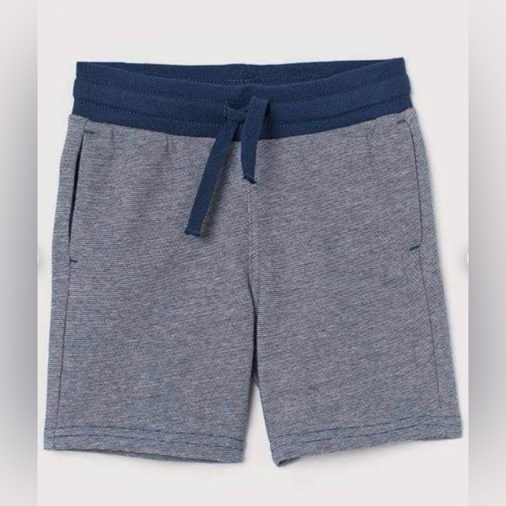 H&M Light Blue Shorts with Navy Waistband